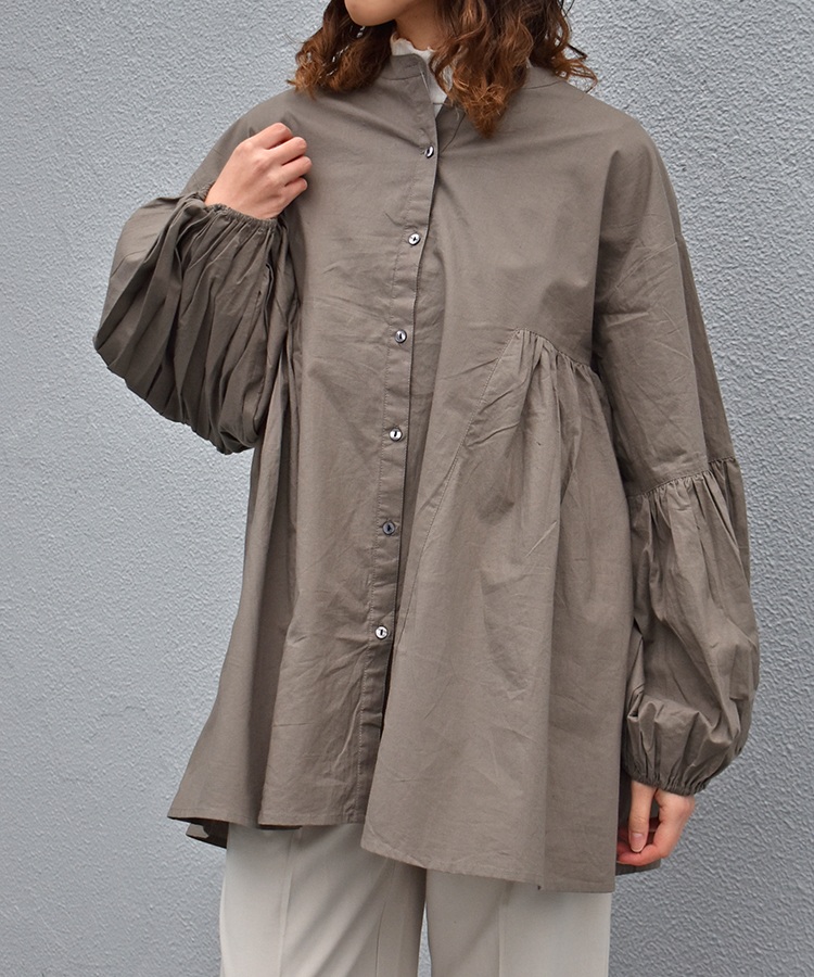 ポプリンバックティアードブラウス | Bleu Bleuet（ブルーブルーエ