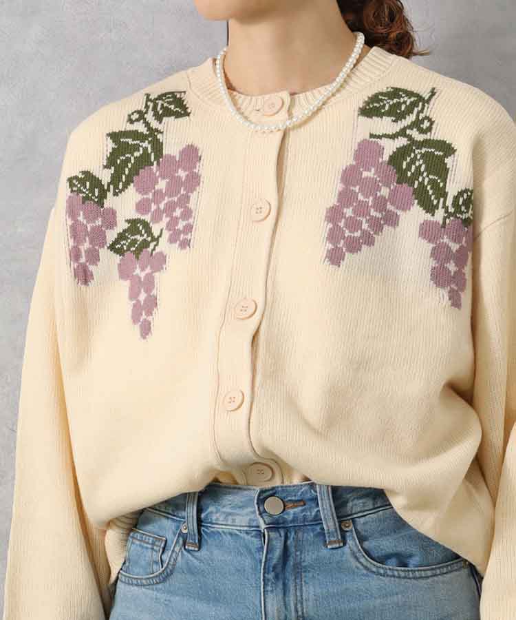 le petale グレープニットカーディガン | Bleu Bleuet（ブルーブルーエ