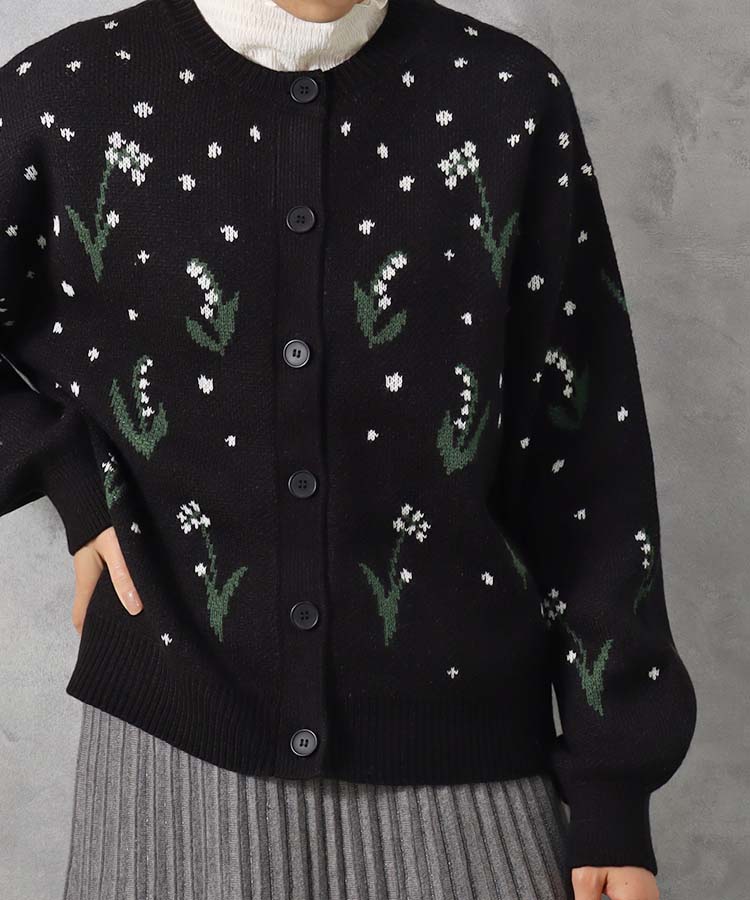 le petaleスズランニットカーディガン | Bleu Bleuet（ブルーブルーエ