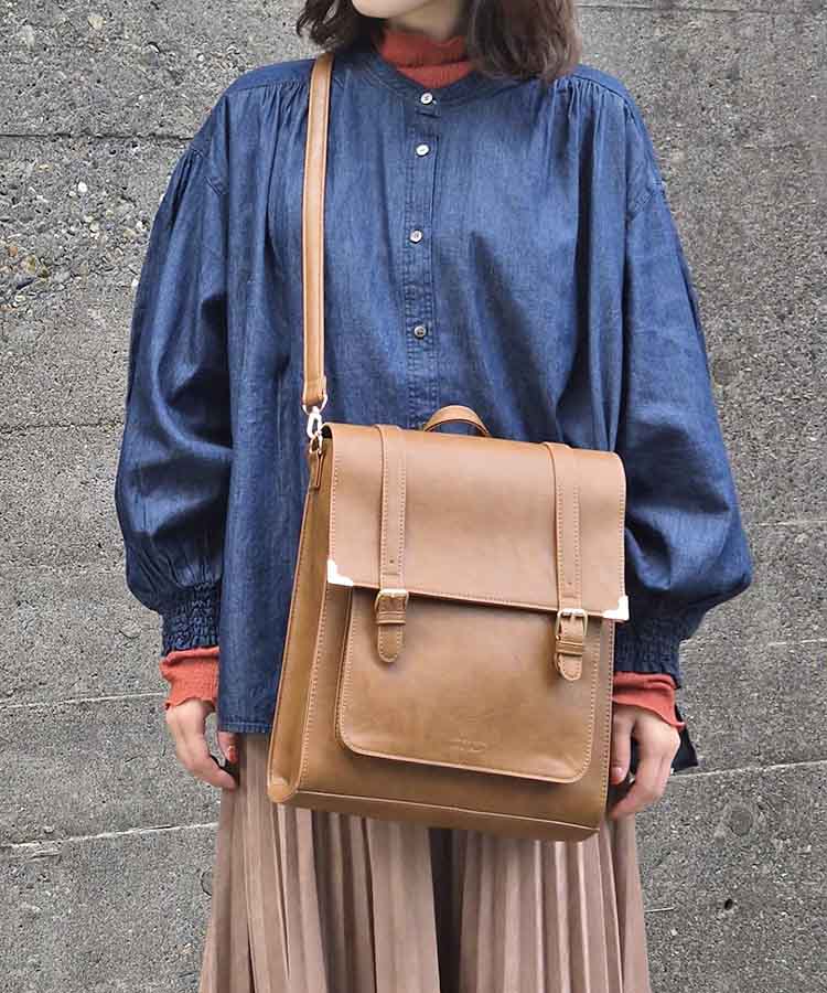 ベルト縦型サッチェルバッグ | Bleu Bleuet（ブルーブルーエ）公式通販