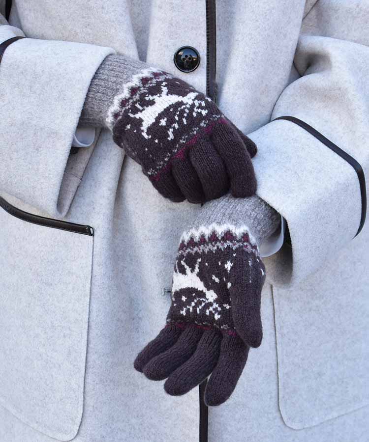 裏起毛トナカイニットグローブ | Bleu Bleuet（ブルーブルーエ）公式通販
