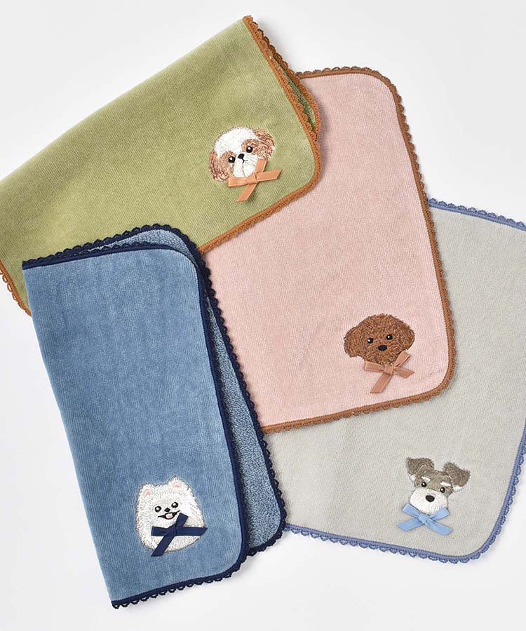 ドッグリボンタオルハンカチ | Bleu Bleuet（ブルーブルーエ）公式通販