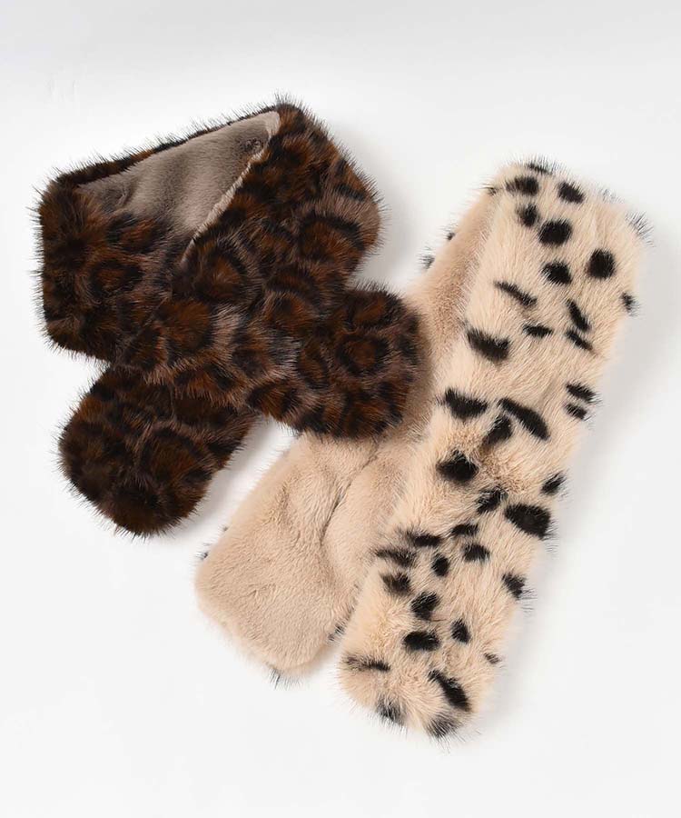 アニマル柄フェイクファーティペット | Bleu Bleuet（ブルーブルーエ