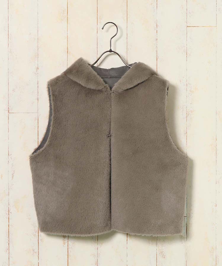 フェイクファーフード付ジレ | Bleu Bleuet（ブルーブルーエ）公式通販