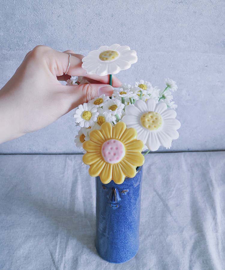 ④【処分価格】新品　LED造形　ハスの花　ブルー　インテリア セラミックフラワー48 | Bleu Bleuet（ブルーブルーエ）公式通販