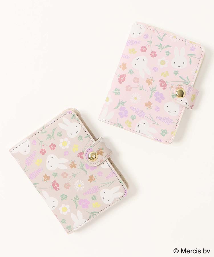 みっふページ WEB限定】MIFFY Floral pattern カードケース | Bleu Bleuet（ブルー