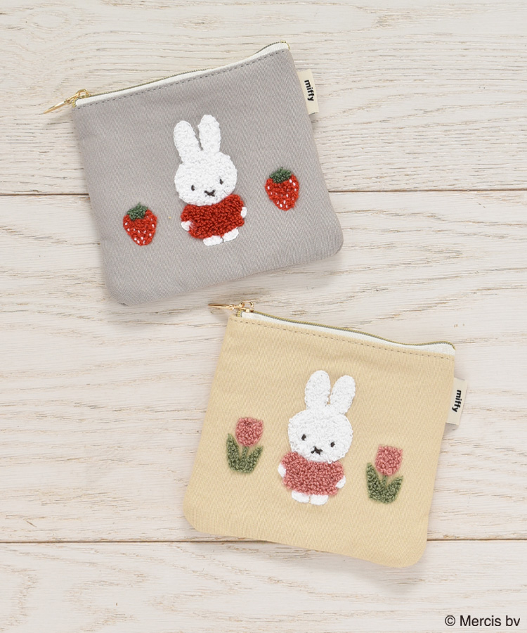 ⑥ ゆきそら1 サイドポケット付きトート ミニミニポーチ付き3点 miffyスプリングサガラ刺繍ティッシュポーチ | Bleu Bleuet（ブルー