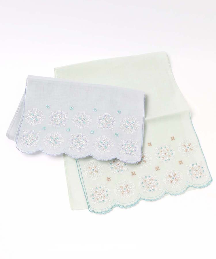 スカラップ刺繍北欧柄ストール | Bleu Bleuet（ブルーブルーエ）公式通販