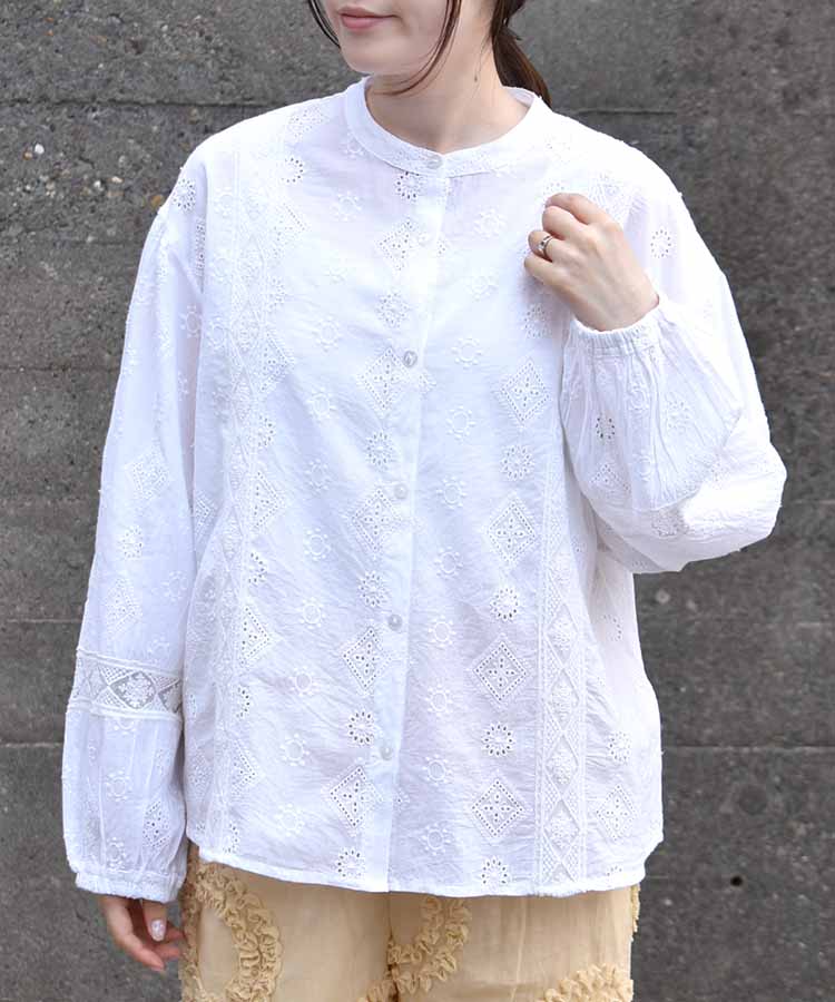 シフリー刺繍ブラウス | Bleu Bleuet（ブルーブルーエ）公式通販