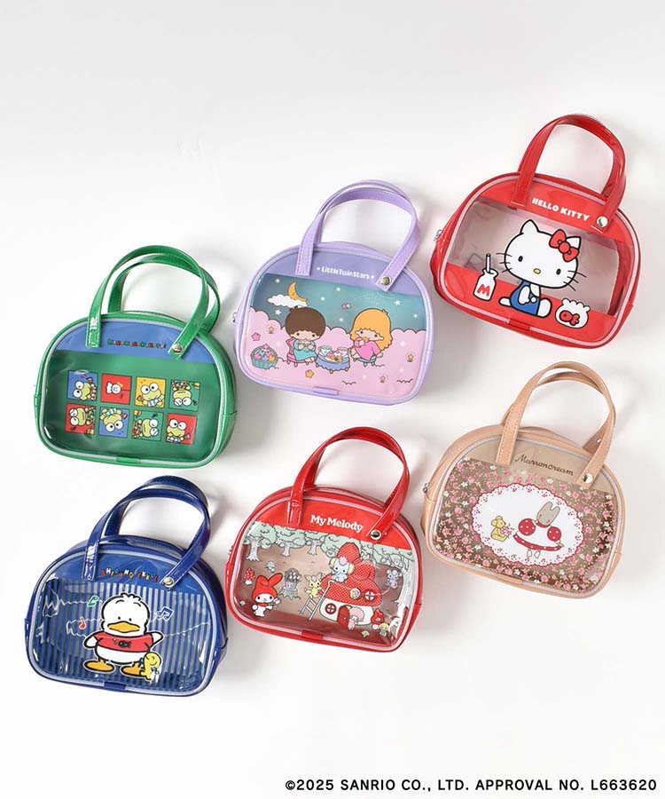 WEB限定】サンリオキャラクターズ ボストンバッグ風ポーチ | Bleu WEB限定】サンリオキャラクターズ ボストンバッグ風ポーチ | Bleu