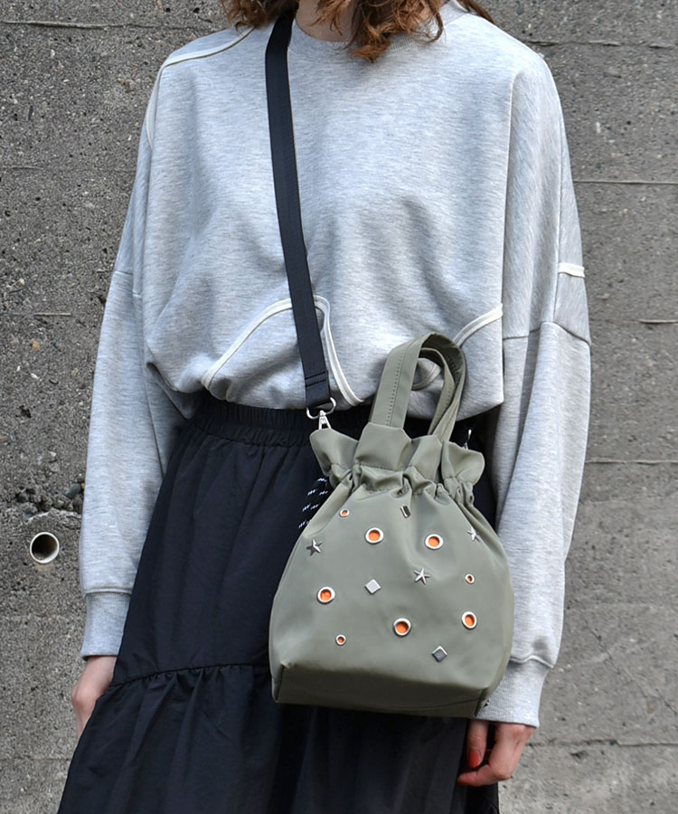 ハトメ巾着2WAYショルダー | Bleu Bleuet（ブルーブルーエ）公式通販