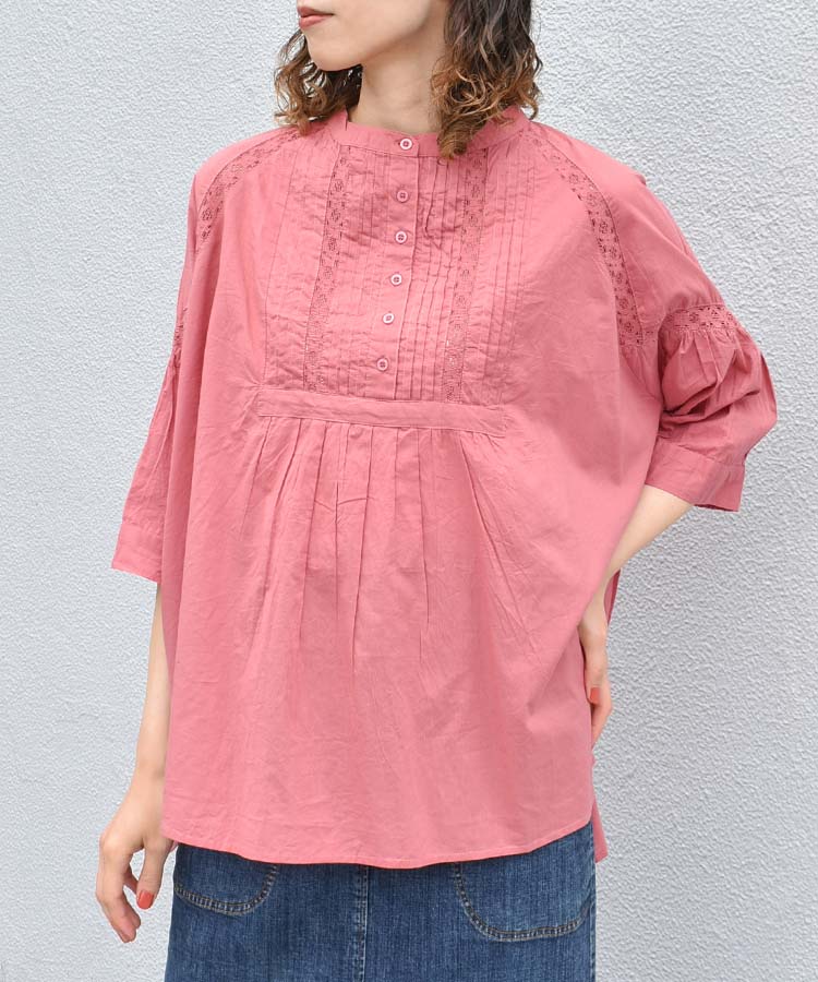ピンタック後ろシャーリングシャツ | Bleu Bleuet（ブルーブルーエ