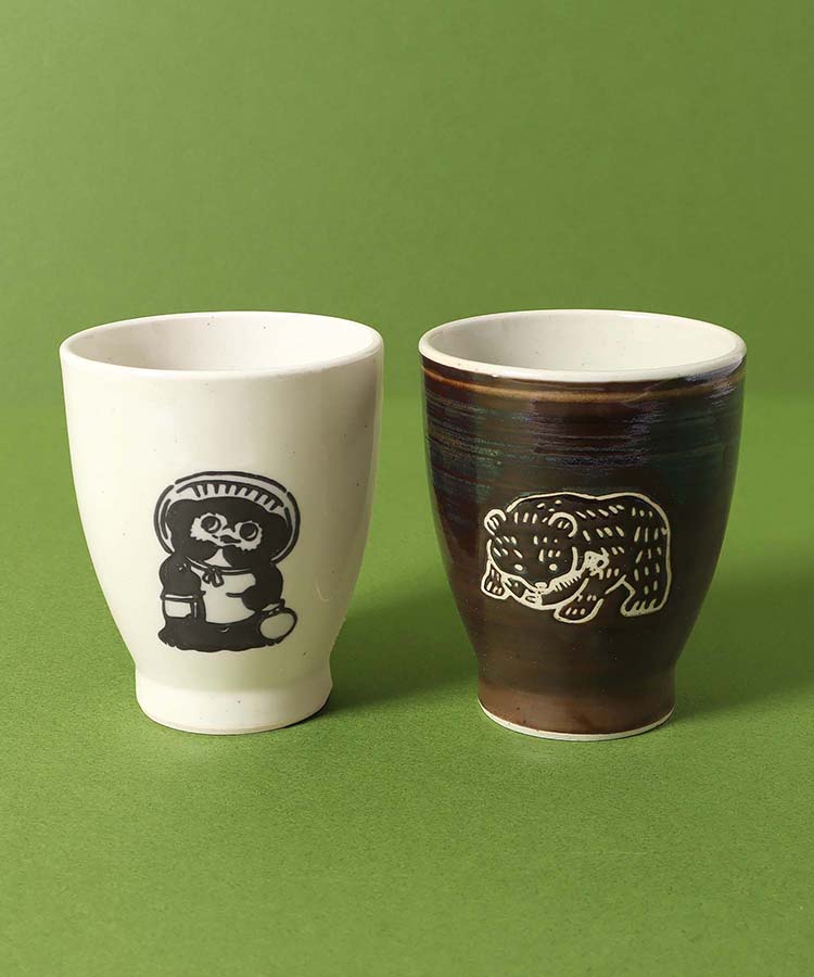 bush de brunt レンコン ブラック 湯呑み bush de brunt レンコン ブラック 湯呑み