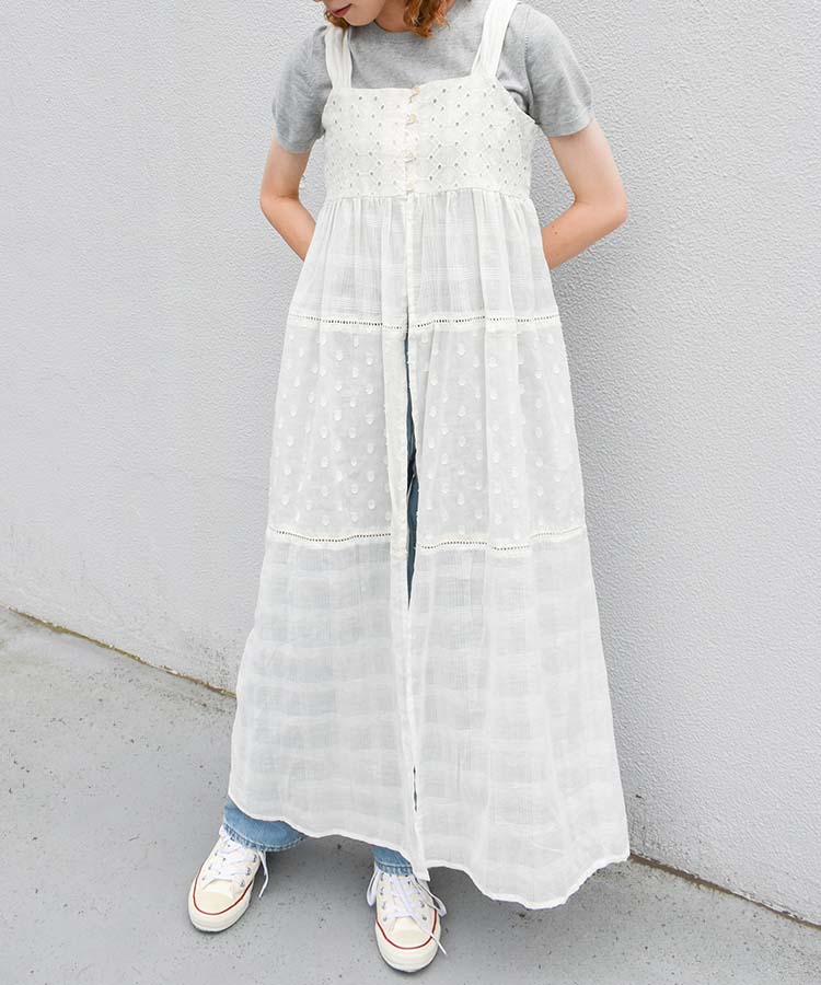 シフリー刺繍ティアードワンピース | Bleu Bleuet（ブルーブルーエ