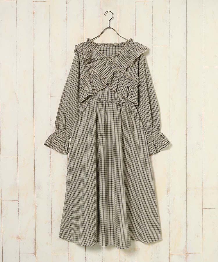 クロスフリルワンピース | Bleu Bleuet（ブルーブルーエ）公式通販