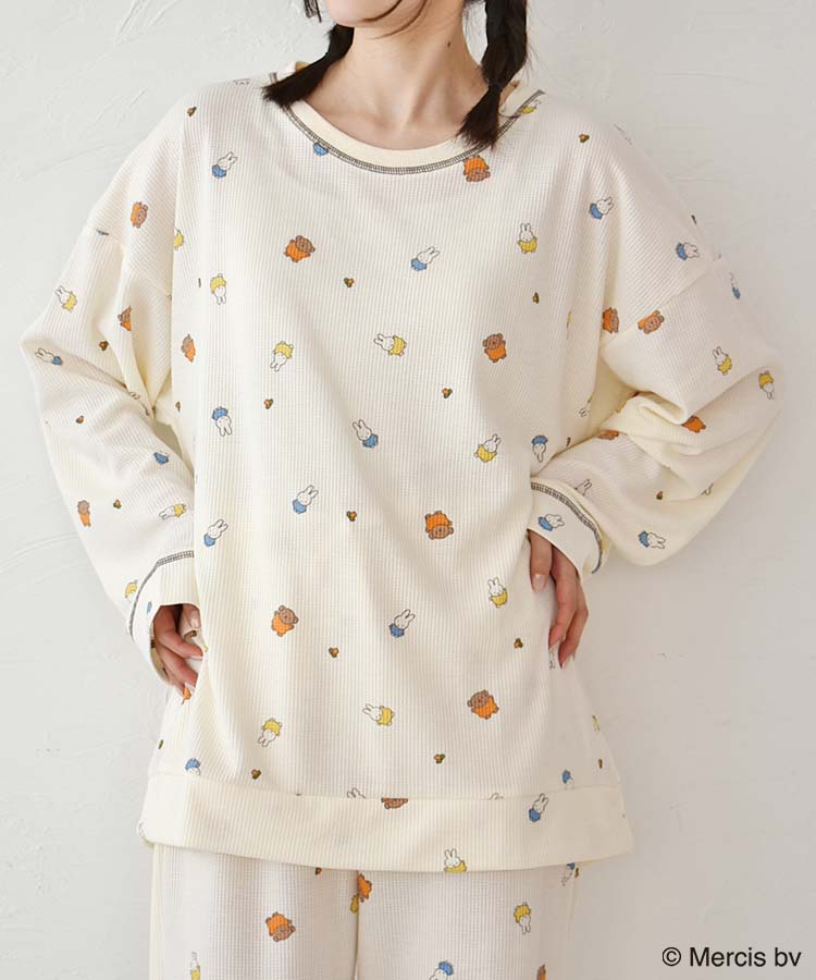 ミッフィーワッフルルームウェア上下セット | Bleu Bleuet（ブルー