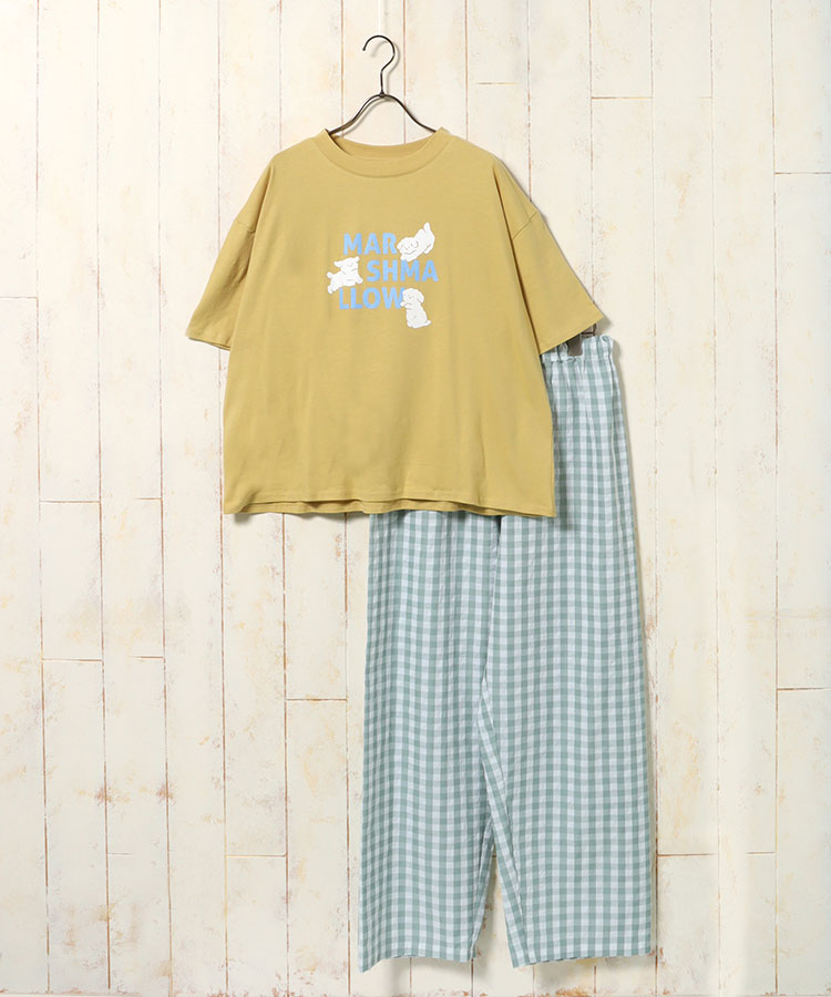Tシャツ×サッカーパンツ上下セット | Bleu Bleuet（ブルーブルーエ