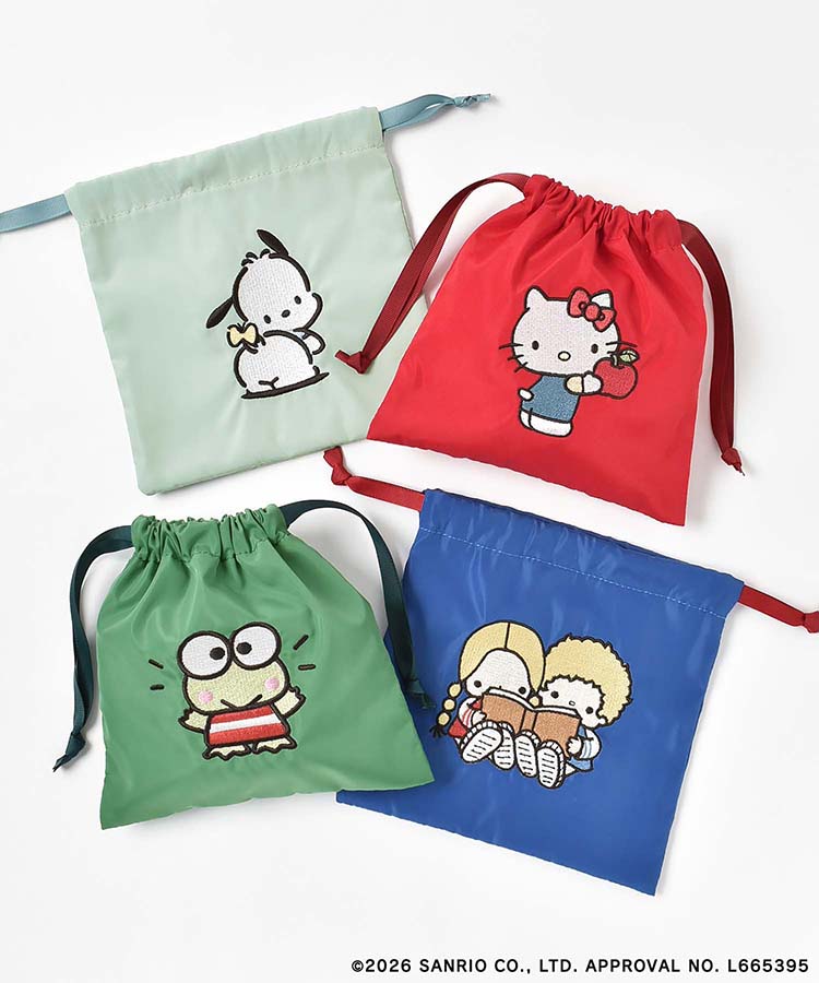 SANRIO CHARACTERS BASIC刺繍巾着 | Bleu Bleuet（ブルーブルーエ