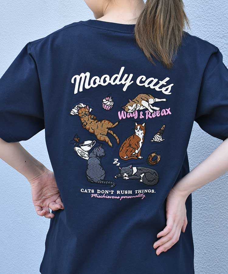 のんびりcat刺繍Tシャツ | Bleu Bleuet（ブルーブルーエ）公式通販