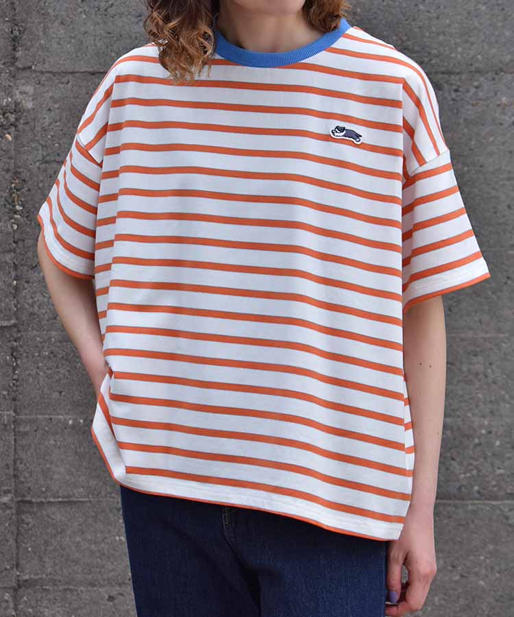 Bouncy.ワッペン付ボーダーTシャツNO1 | Bleu Bleuet（ブルーブルーエ