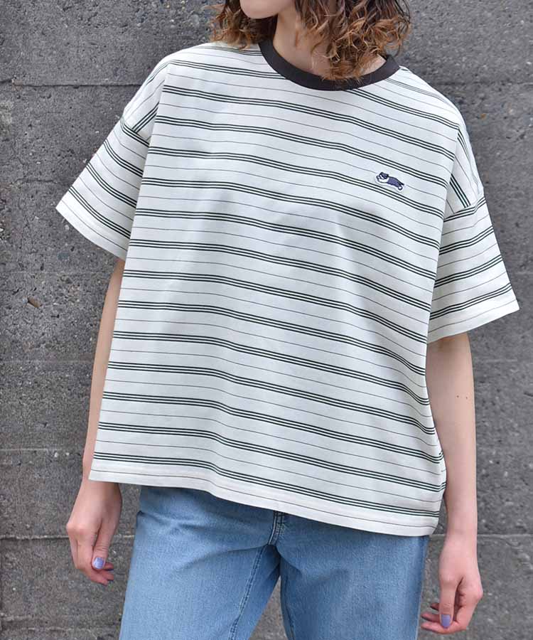 Bouncy.ワッペン付ボーダーTシャツNO2 | Bleu Bleuet（ブルーブルーエ
