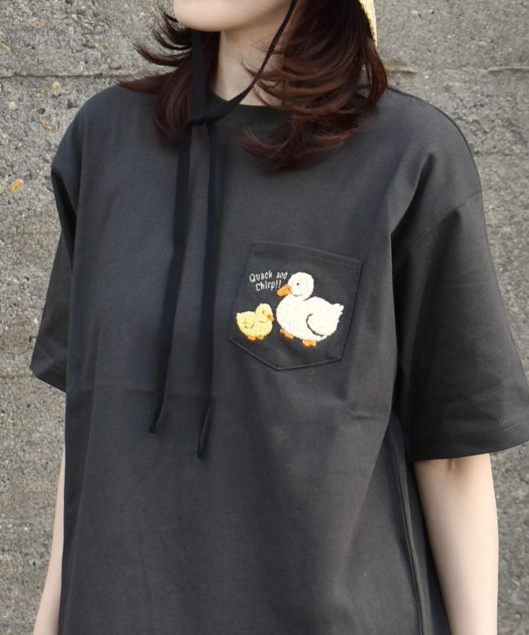 あひるの親子サガラTシャツ | Bleu Bleuet（ブルーブルーエ）公式通販