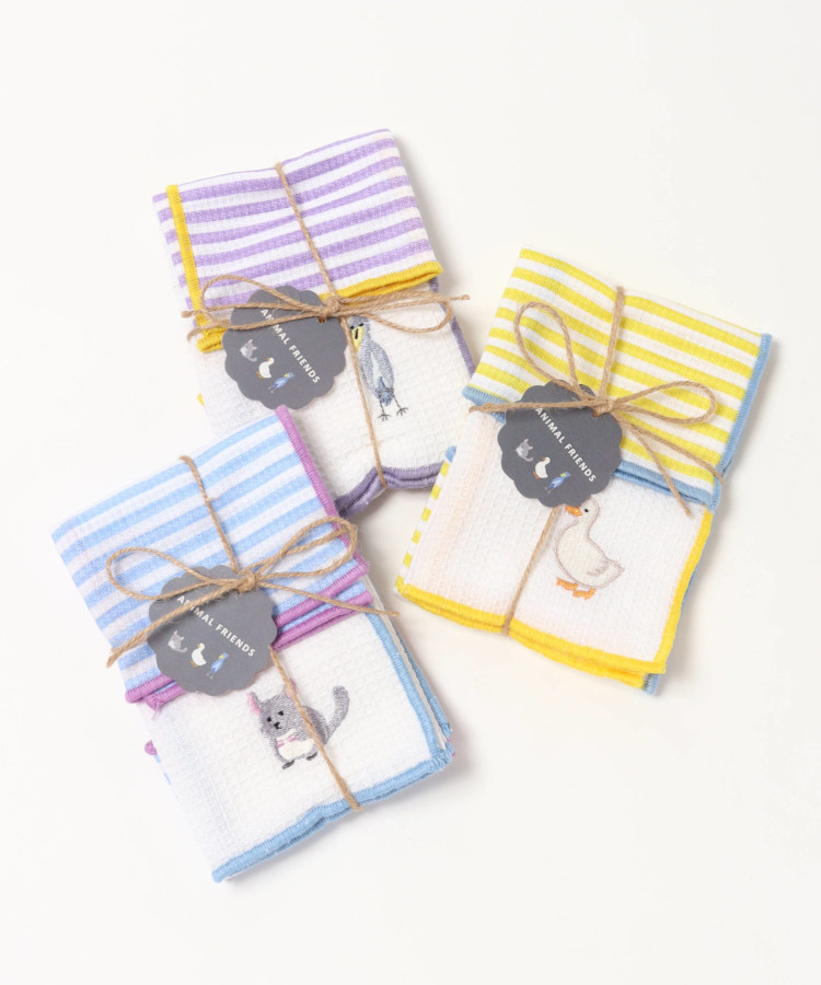 アニマル刺繍ディッシュクロス | Bleu Bleuet（ブルーブルーエ）公式通販