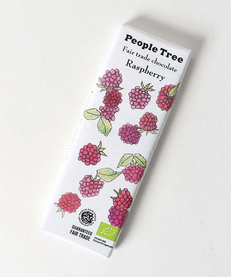 ピープルツリー フェアトレード＆オーガニック板チョコ ラズベリー